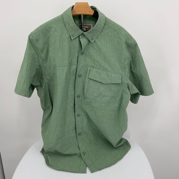 Duluth Trading Co. Mens Green Short Sleeve Button-Up Shirt M - Picture 4 of 6
